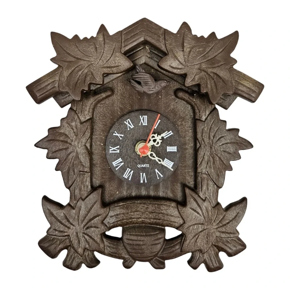 Vintage Black Forest Style Cuckoo Clock Wall Mount Quartz For Parts